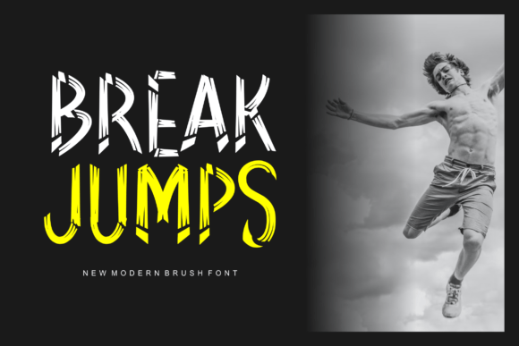 Break Jumps Display Font Brings Sharp Energy to Branding