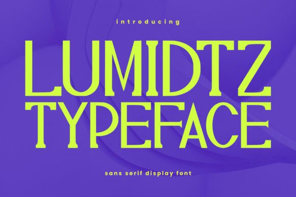 Lumidtz: A Bold Sans Serif Display Font for Digital Creators