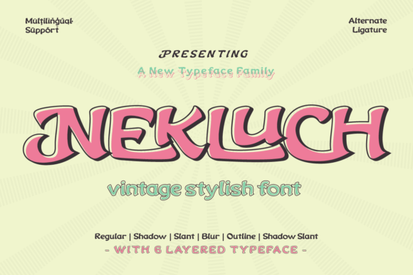Nekluch Font: A Vintage Display Typeface for Makers