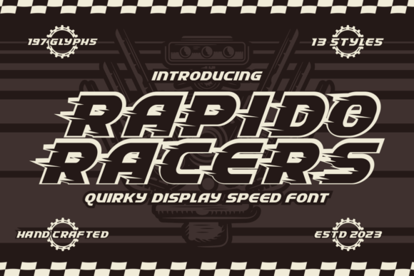 Rapido Racers Typeface: A Quirky Display Speed Font