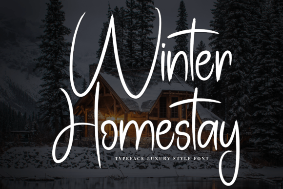 Winter Homestay Display Font for Engaging Campaign Visuals